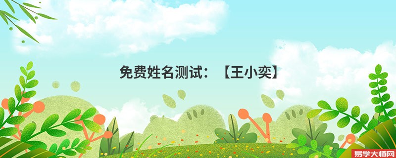免费姓名测试:【王小奕】