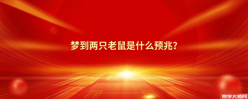 梦到两只老鼠是什么预兆？