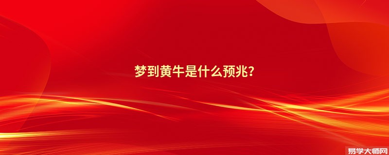 梦到黄牛是什么预兆?