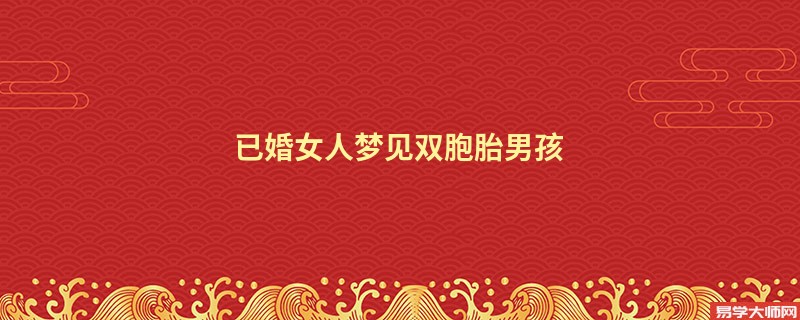 已婚女人梦见双胞胎男孩