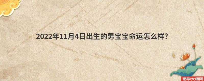 2022年11月4日出生的男宝宝命运怎么样?