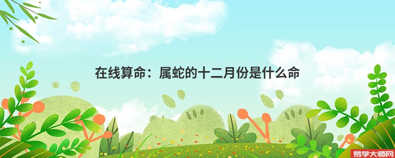 在线算命：属蛇的十二月份是什么命