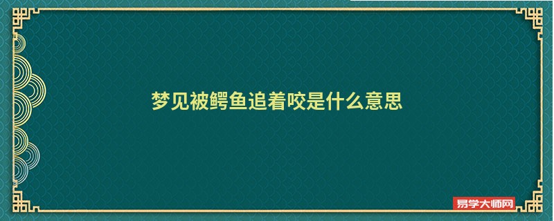 梦见被鳄鱼追着咬是什么意思