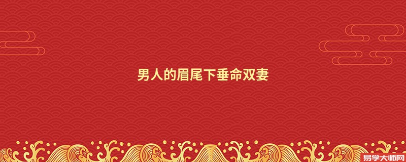 男人的眉尾下垂命双妻