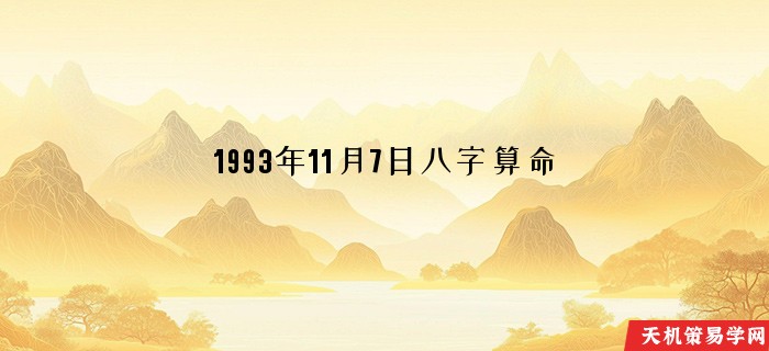 1993年11月7日八字算命