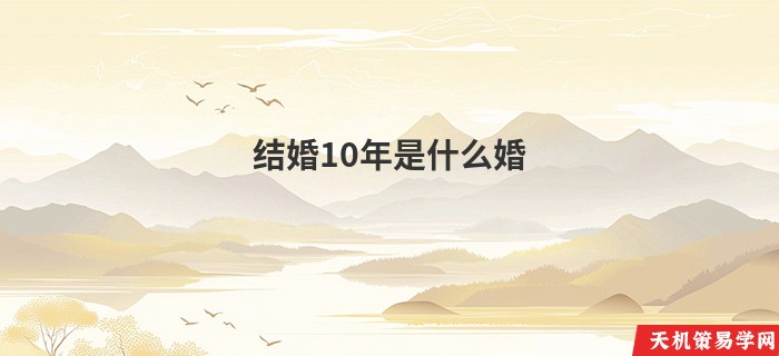 结婚10年是什么婚