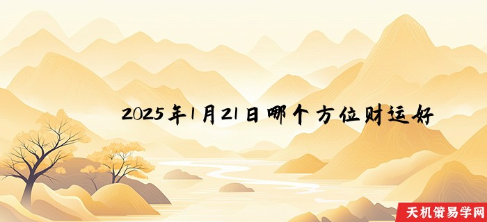 2025年1月21日哪个方位财运好