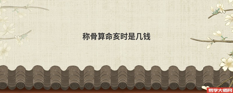 <a href='https://www.345club.com/chengusuanming/' target='_blank'><u>称骨算命</u></a>亥时是几钱