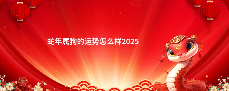 蛇年属狗的运势怎么样2025