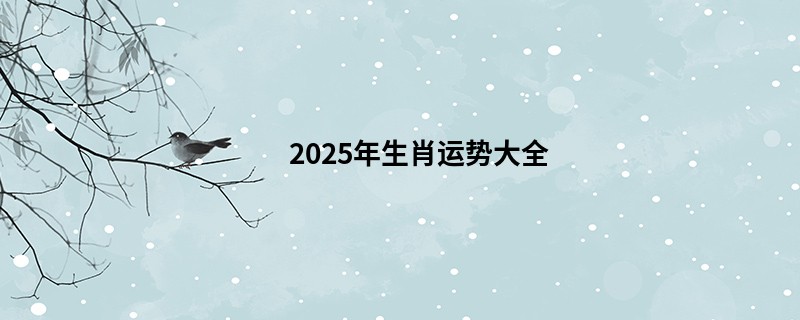 2025年生肖运势大全