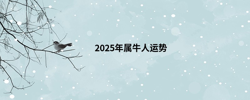 2025年属牛人运势
