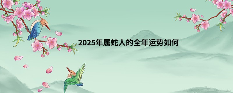 2025年属蛇人的全年运势如何