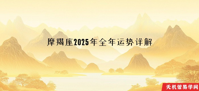 摩羯座2025年全年运势详解