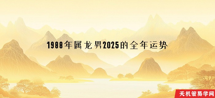1988年属龙男2025的全年运势