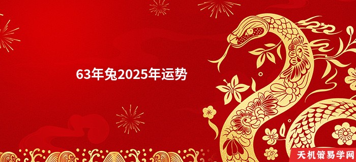 63年兔2025年运势