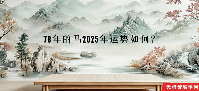 78年的马2025年运势如何？