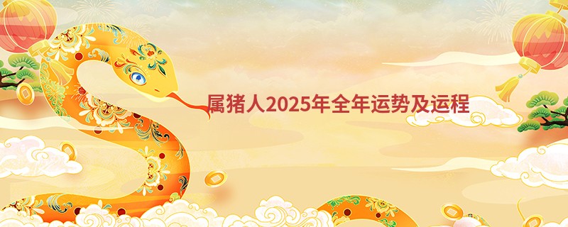 属猪人2025年全年运势及运程