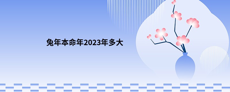 兔年本命年2023年多大