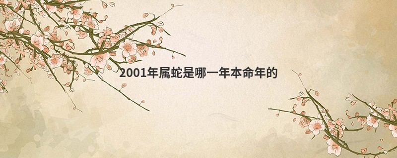 2001年属蛇是哪一年本命年的