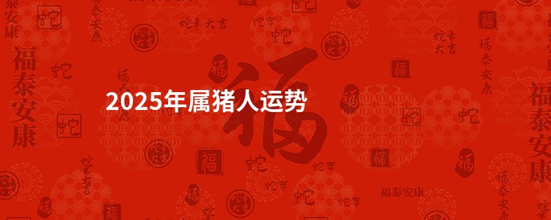 2025年属猪人运势