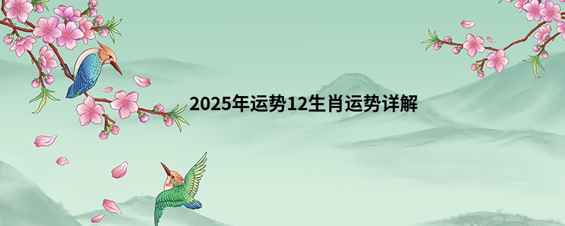 2025年运势12生肖运势详解