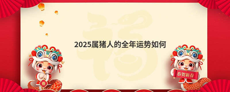 2025属猪人的全年运势如何