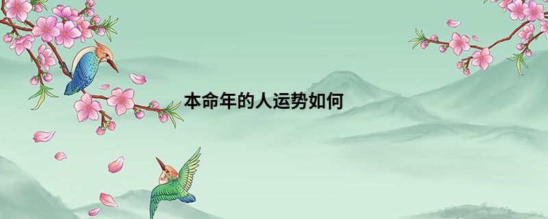 本命年的人运势如何