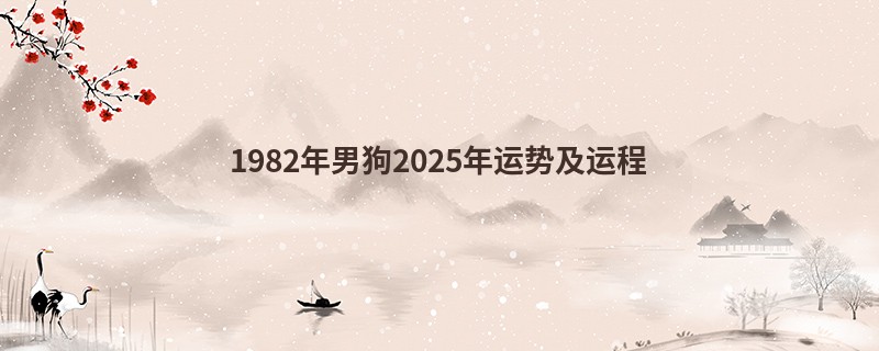 1982年男狗2025年运势及运程