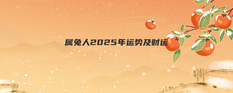 属兔人2025年运势及财运
