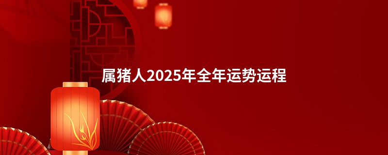 属猪人2025年全年运势运程