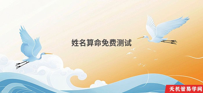 姓名算命免费测试