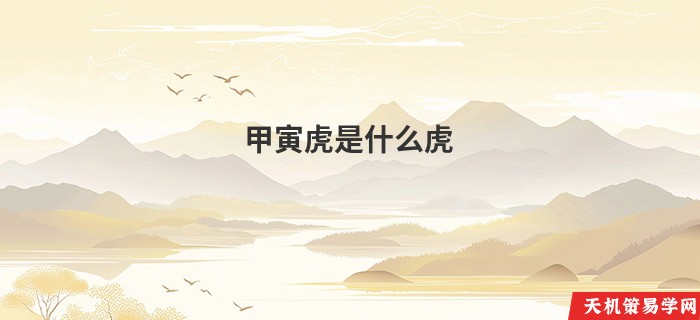 甲寅虎是什么虎