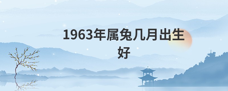 1963年属兔几月出生好