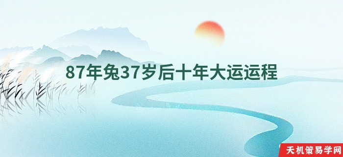 87年兔37岁后十年大运运程