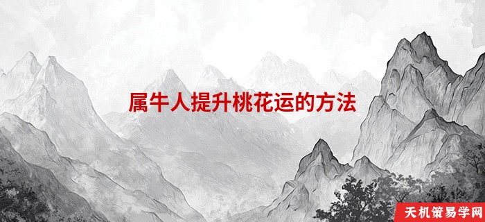 属牛人提升桃花运的方法