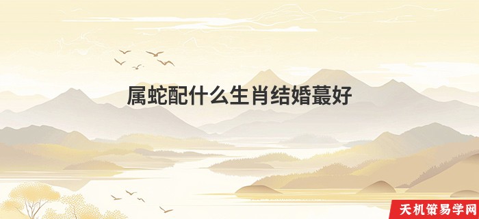 属蛇配什么生肖结婚蕞好