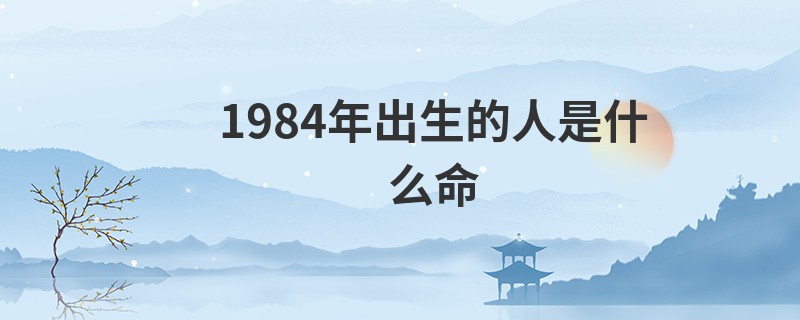 1984年出生的人是什么命
