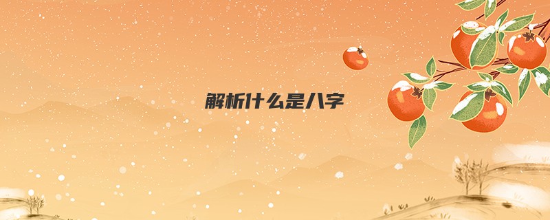 解析什么是八字