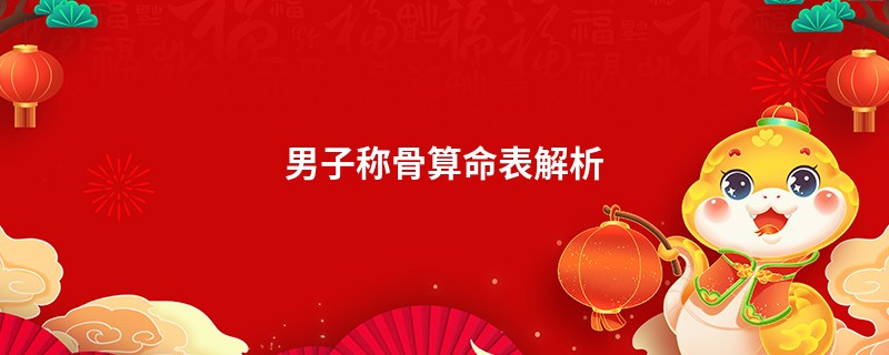 男子<a href='https://www.345club.com/chengusuanming/' target='_blank'><u>称骨算命</u></a>表解析