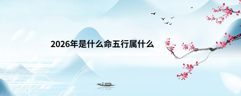 2026年是什么命五行属什么